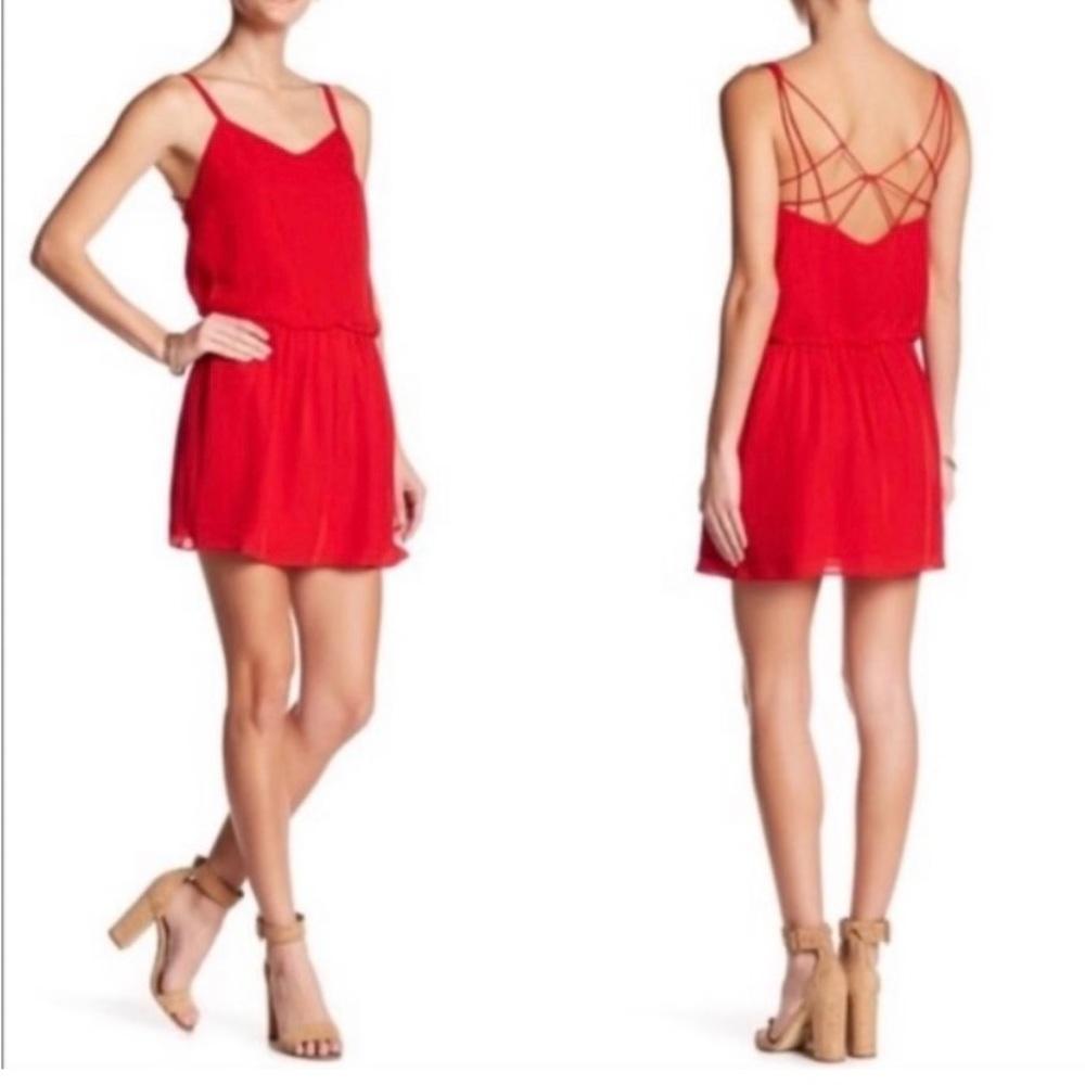 Haute Hippie Red Silk Exit Strategy Mini Dress View 2